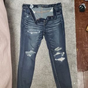 American Eagle size 16 high waisted ripped jeans